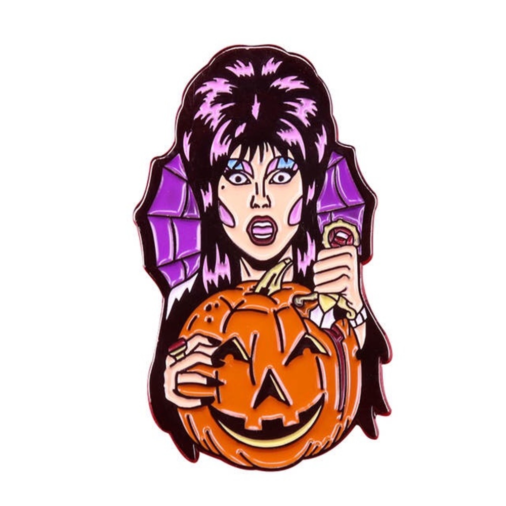 Elvira Halloween Pumpkin Pin 🕸